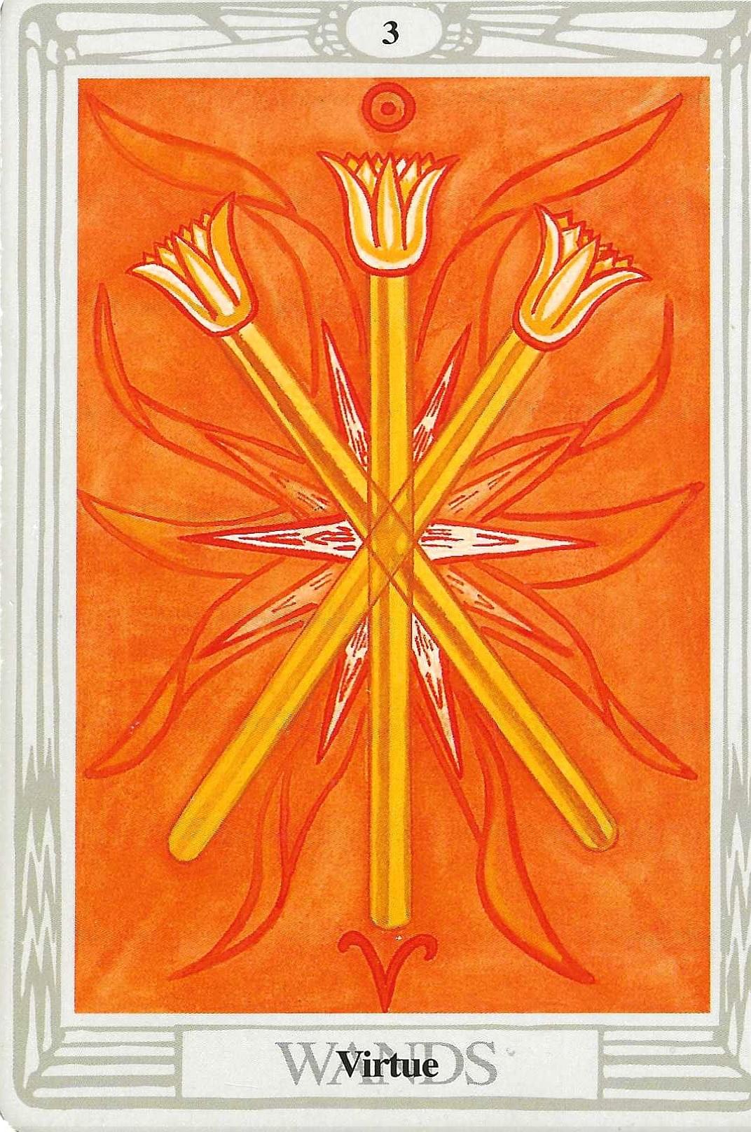 3 of wands-Thoth Tarot 3 of wands-Thoth Tarot