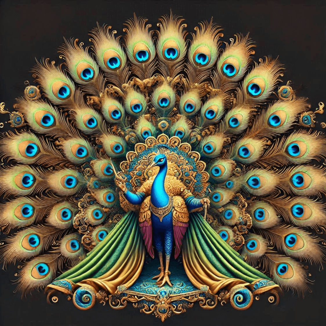 Peacock image of Alchemy=Melek Taus Peacock image of Alchemy=Melek Taus