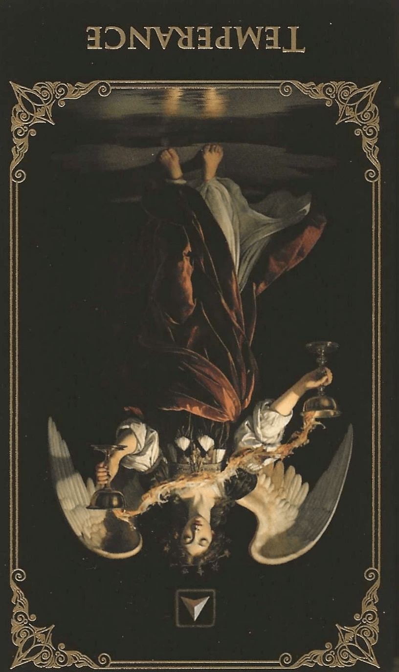 Temperance- Key 14-The Baroque Tarot-reversed image Temperance- Key 14-The Baroque Tarot-reversed image