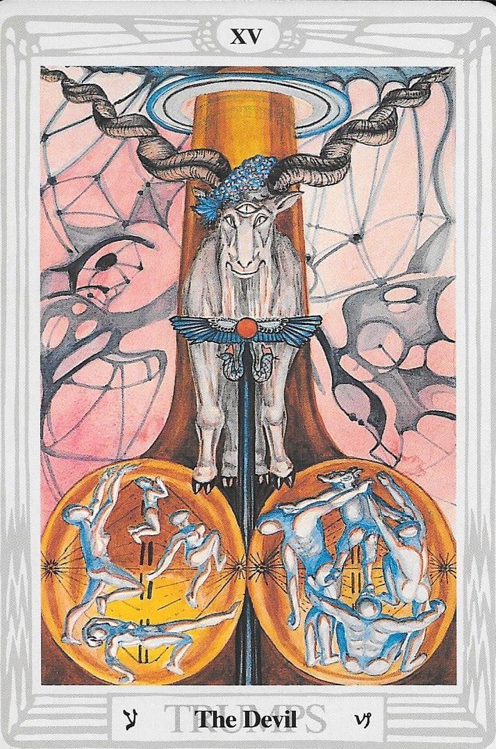 Thoth Tarot- ATU 15-The Devil -Western Hermetic Qabalah symbolism Thoth Tarot- ATU 15-The Devil -Western Hermetic Qabalah symbolism