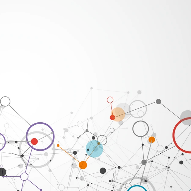 Symbolizing democratizing innovation, images shows a combination of filled-in and outlined circles of various colors are connected by a plethora of grey lines. it's a chaotic network, emerging from the bottom of the image, becoming less chaotic as it rises towards the mid-point of the image, where it stops. depth is evoked through clear colors, towards the front, and nearly-white colors towards the "back." Symbolizing democratizing innovation, images shows a combination of filled-in and outlined circles of various colors are connected by a plethora of grey lines. it's a chaotic network, emerging from the bottom of the image, becoming less chaotic as it rises towards the mid-point of the image, where it stops. depth is evoked through clear colors, towards the front, and nearly-white colors towards the "back."