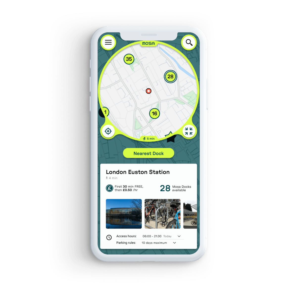 MOSA's app  helps you find docks quickly and have intuitive UI design MOSA's app  helps you find docks quickly and have intuitive UI design