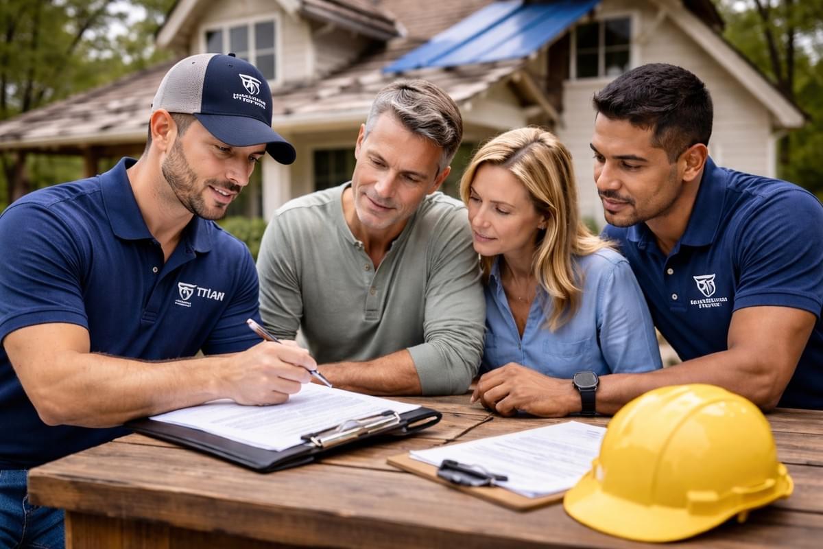 Roofing contractor inspecting storm damage and documenting roof condition for insurance claim in Austin, Texas Roofing contractor inspecting storm damage and documenting roof condition for insurance claim in Austin, Texas
