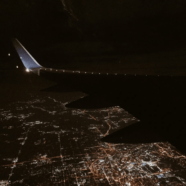 flight night time flight night time