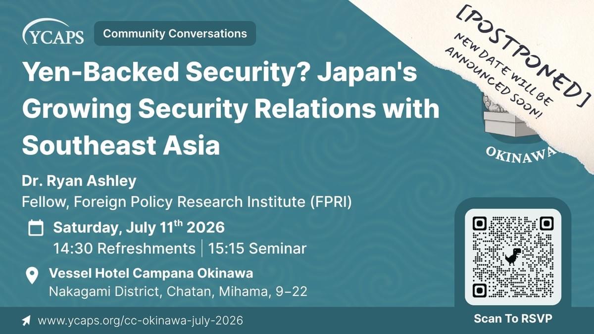 Flyer for the Okinawa July 2026 event Flyer for the Okinawa July 2026 event