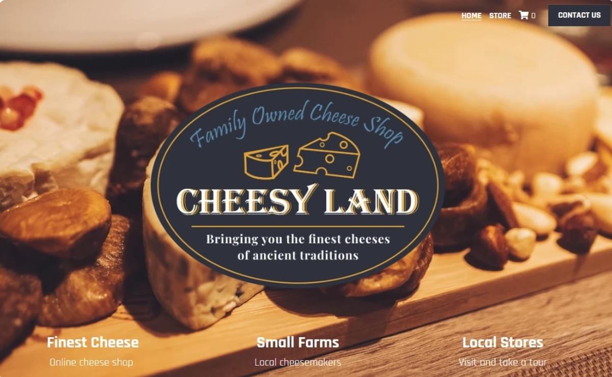 Modelo Cheesy Land da Strikingly Modelo Cheesy Land da Strikingly