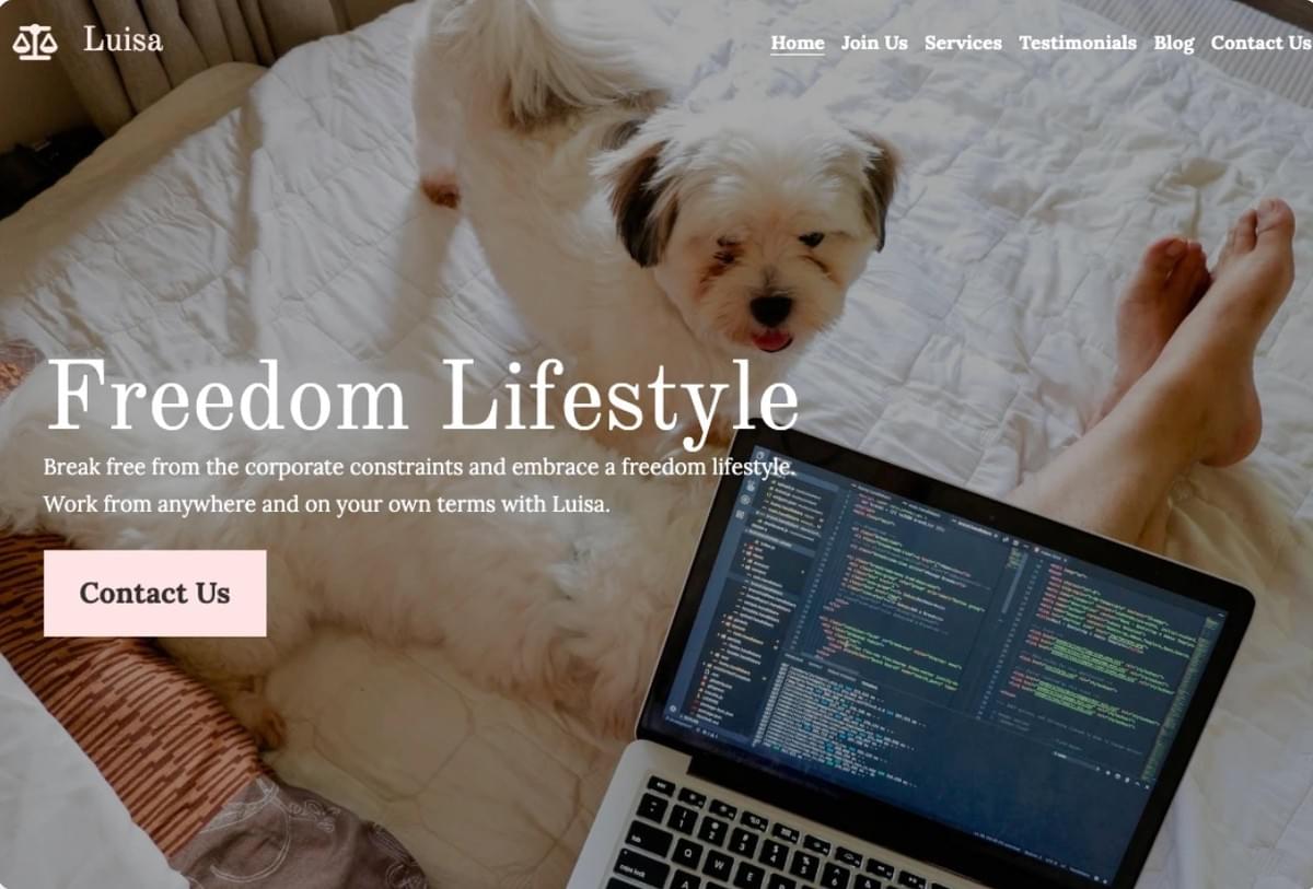 Freedom Lifestyle Splash Pagina Sjabloon Freedom Lifestyle Splash Pagina Sjabloon