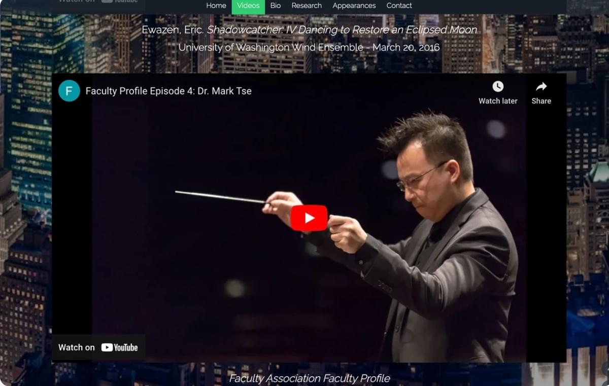 Mark Tse - site do condutor com vídeo do YouTube Mark Tse - site do condutor com vídeo do YouTube