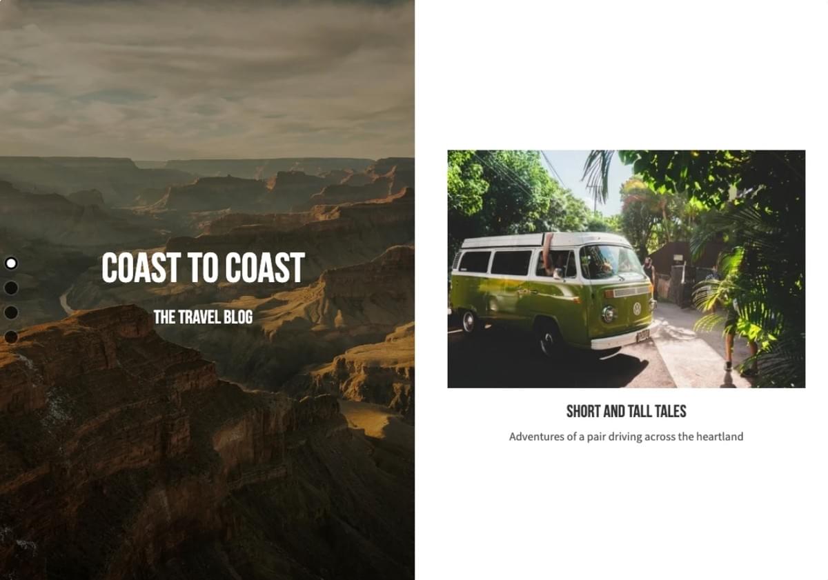 Perspektive Blog-Vorlage von Strikingly Perspektive Blog-Vorlage von Strikingly