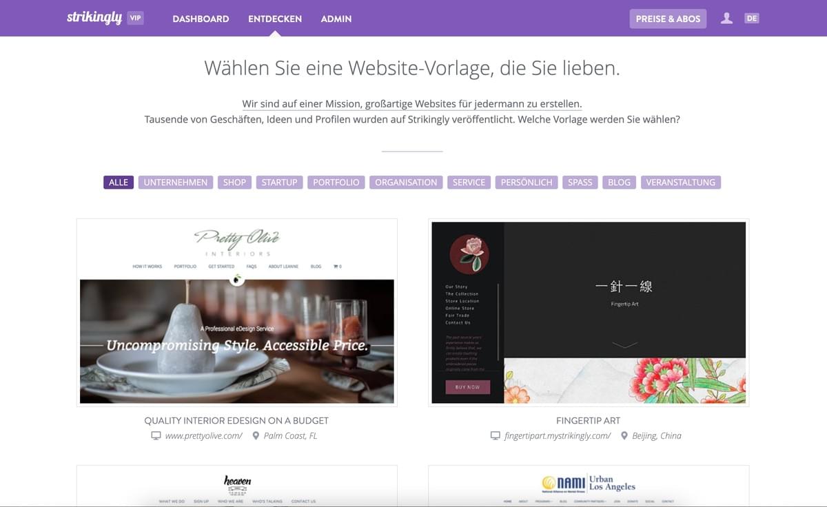 So starten Sie mit Strikingly ein Landschaftsbauunternehmen – Wählen Sie eine Vorlage So starten Sie mit Strikingly ein Landschaftsbauunternehmen – Wählen Sie eine Vorlage