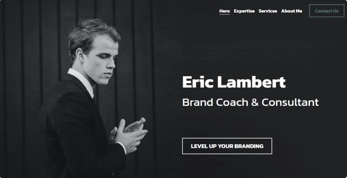 Szablon Brand Coach od Strikingly Szablon Brand Coach od Strikingly