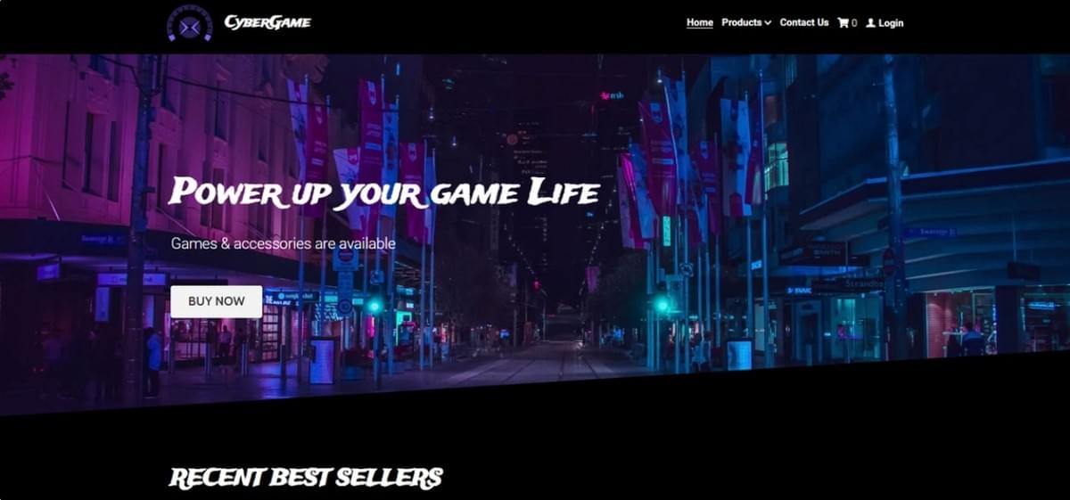 CyberGame Sjabloon van Strikingly CyberGame Sjabloon van Strikingly