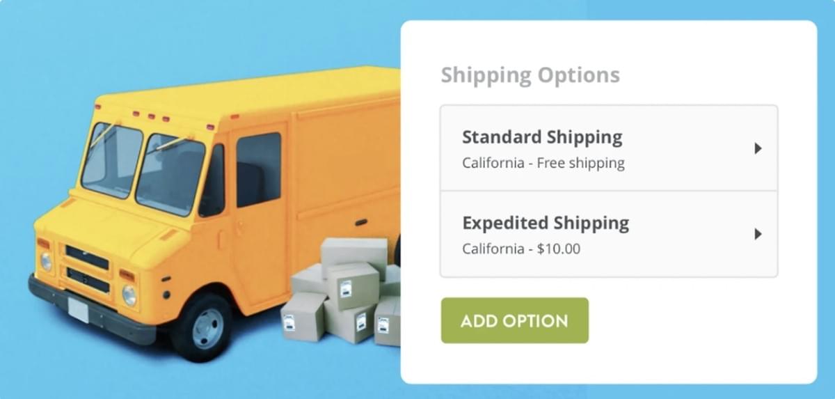 Opções de Envio Opções de Envio