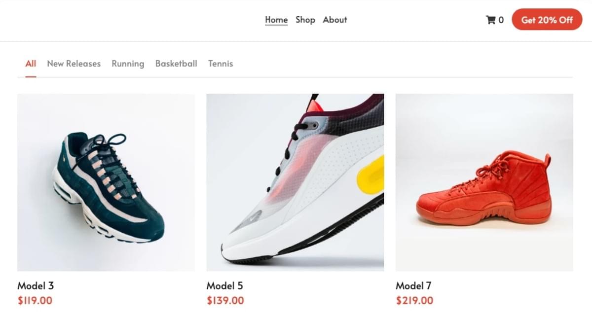 Modelo de loja online Bounce Time do Strikingly Modelo de loja online Bounce Time do Strikingly