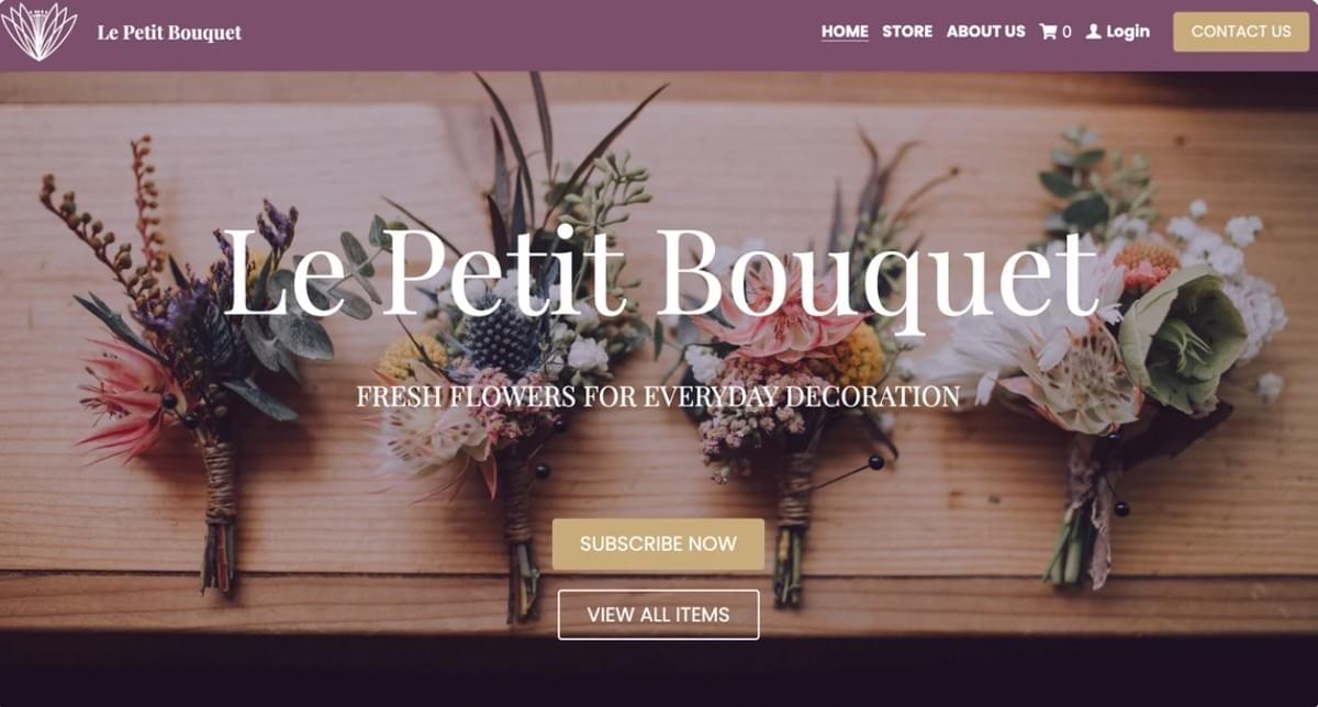 Modelo Le Petit Bouquet da Strikingly Modelo Le Petit Bouquet da Strikingly