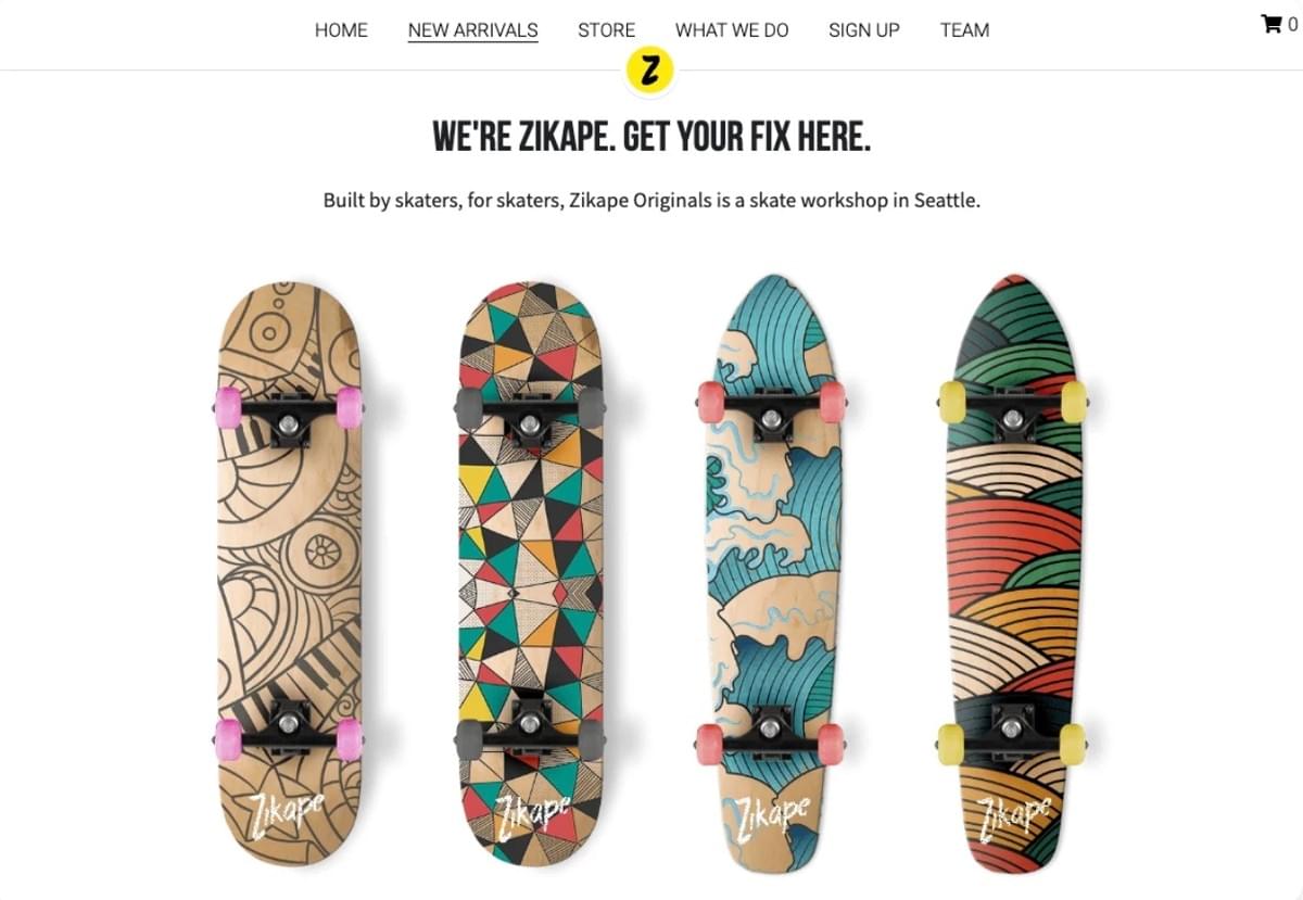 Zikape Template van Strikingly Zikape Template van Strikingly