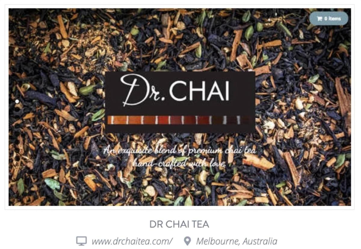 Nome de Domínio de E-commerce Dr. Chai Tea Nome de Domínio de E-commerce Dr. Chai Tea