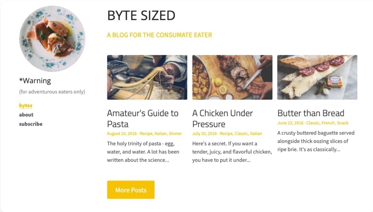 Byte Sized Template von Strikingly Byte Sized Template von Strikingly