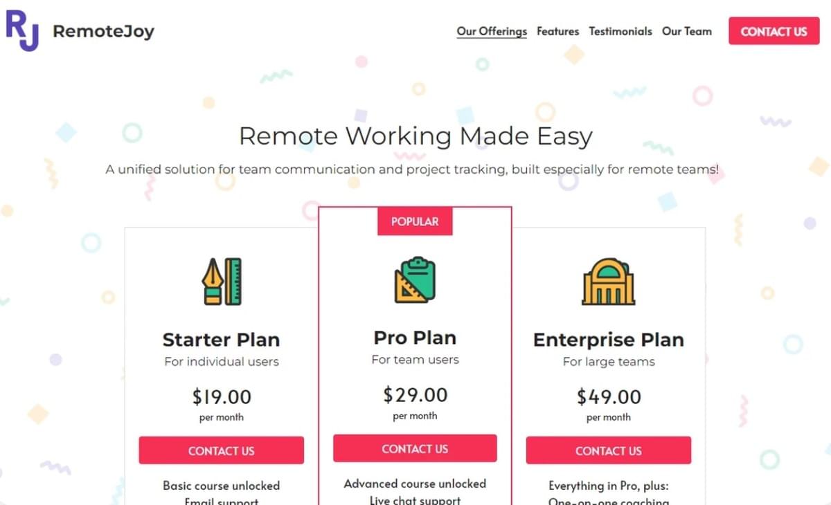 Template RemoteJoy da Strikingly Template RemoteJoy da Strikingly