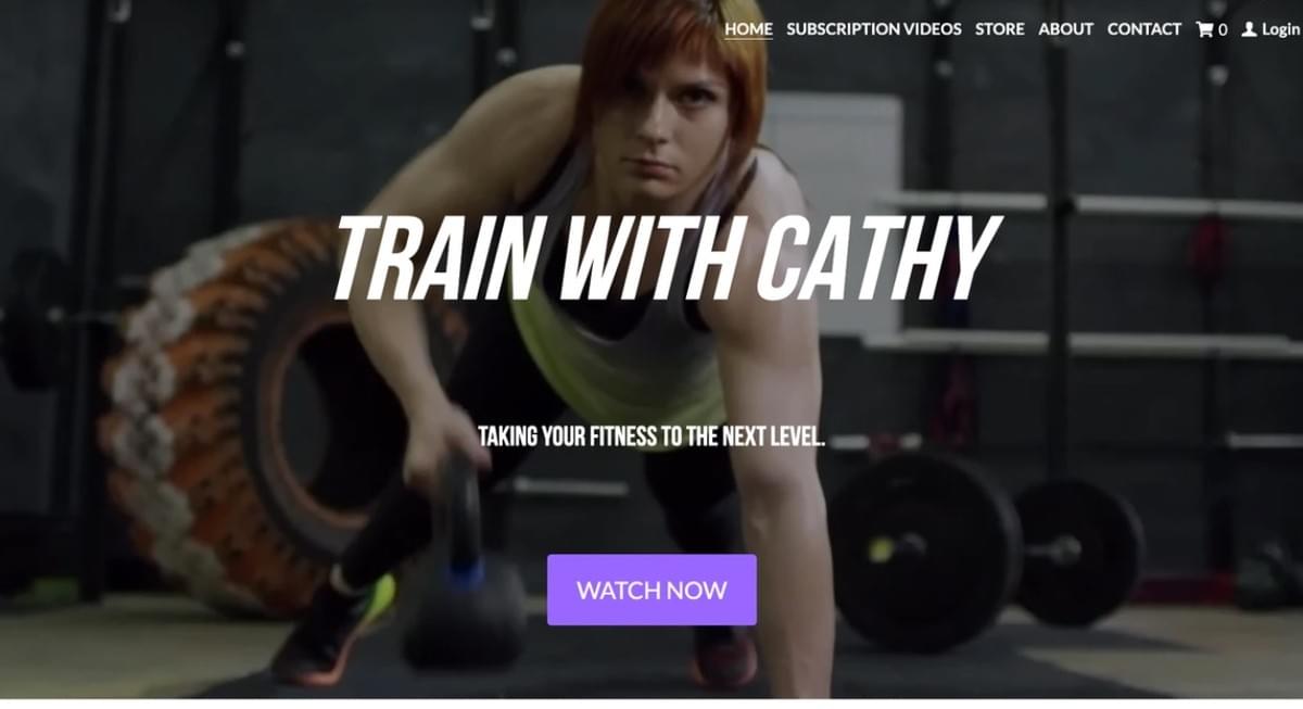 Train met Cathy-sjabloon van Strikingly Train met Cathy-sjabloon van Strikingly