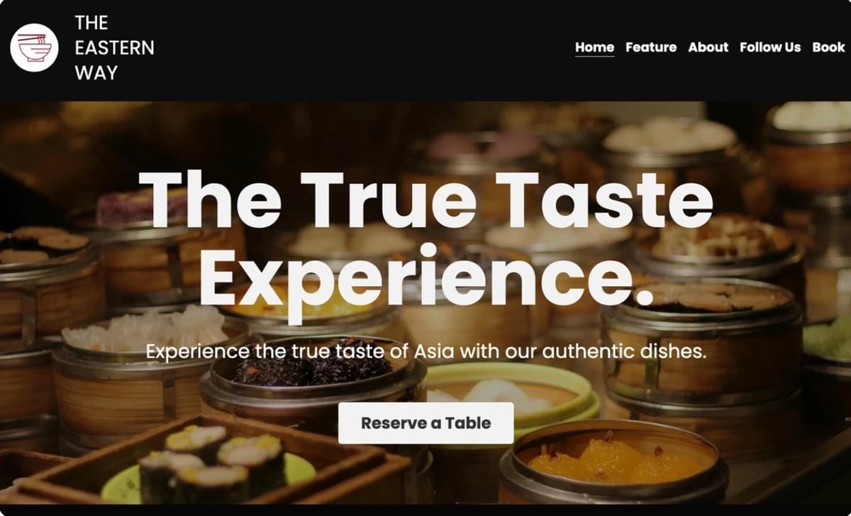 Restaurante The Eastern Way Modelo de Site da Strikingly Restaurante The Eastern Way Modelo de Site da Strikingly