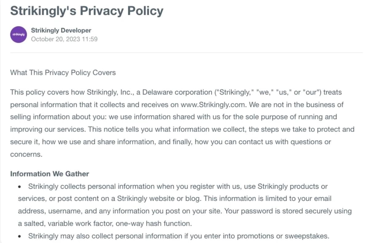 Política de Privacidade Facilitada com Strikingly: Um Guia Passo a Passo para 2024 Política de Privacidade Facilitada com Strikingly: Um Guia Passo a Passo para 2024
