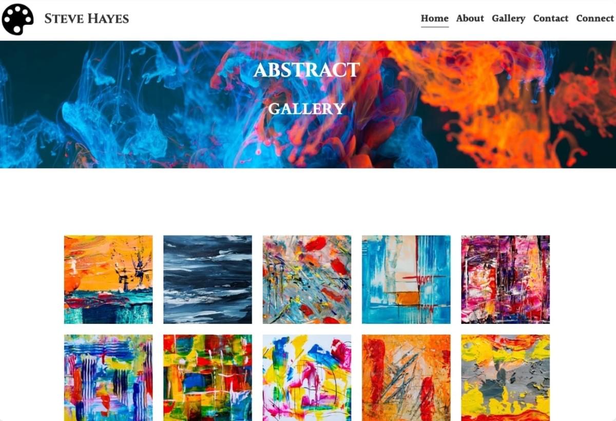 Hayes Gallery Template van Strikingly Hayes Gallery Template van Strikingly