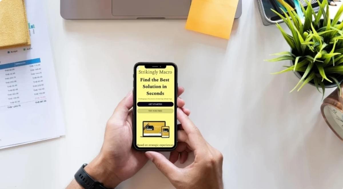 Macro Sjabloon op een Mobiel Apparaat Macro Sjabloon op een Mobiel Apparaat