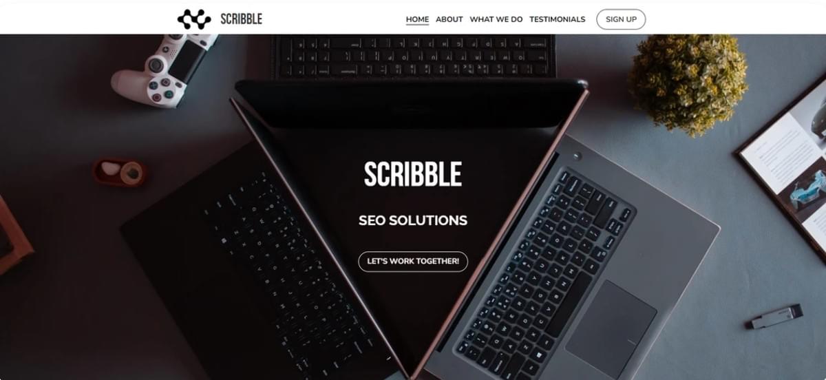 Scribble Template van Strikingly Scribble Template van Strikingly