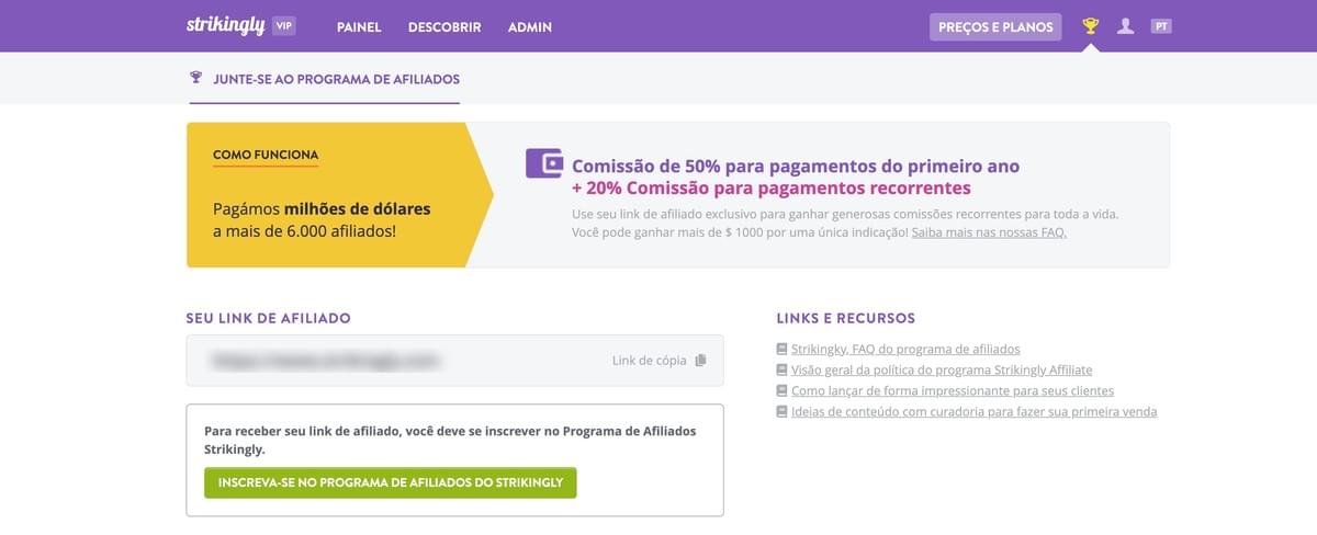 Programa de Afiliados Strikingly Programa de Afiliados Strikingly