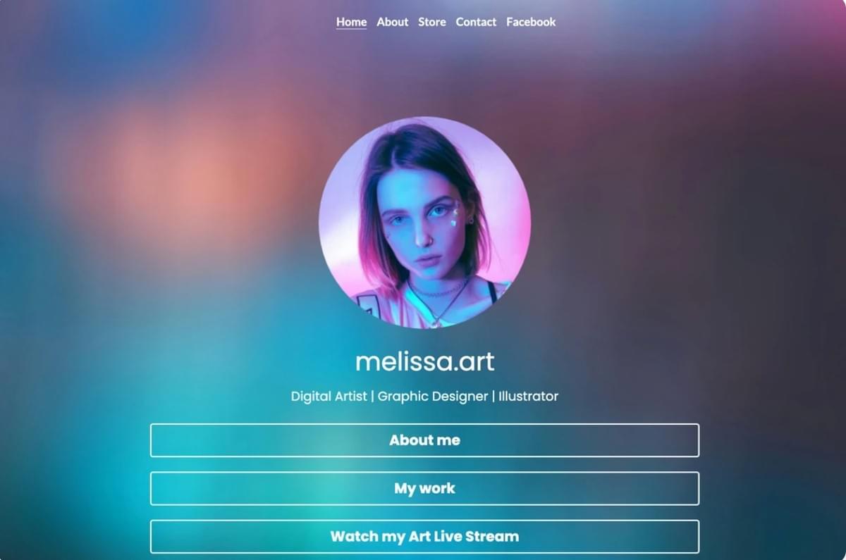 Melissa.Art Sjabloon van Strikingly Melissa.Art Sjabloon van Strikingly