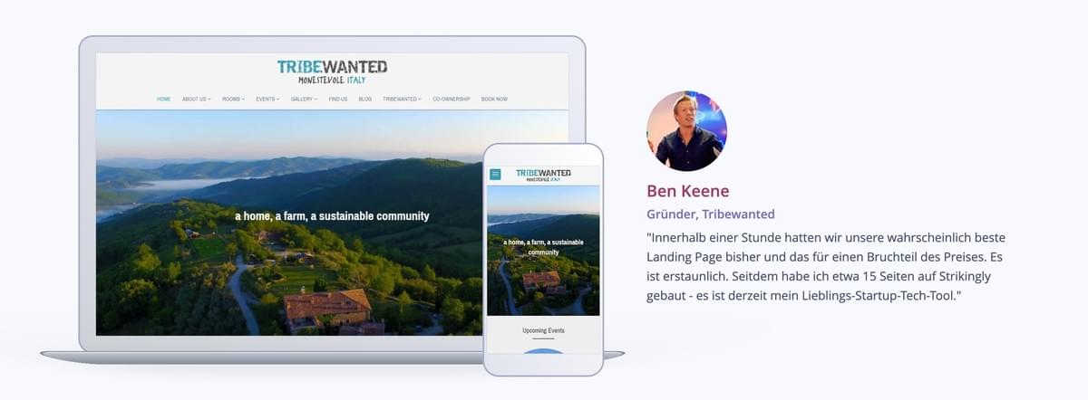 Mit Strikingly erstellte mobile Websites Mit Strikingly erstellte mobile Websites