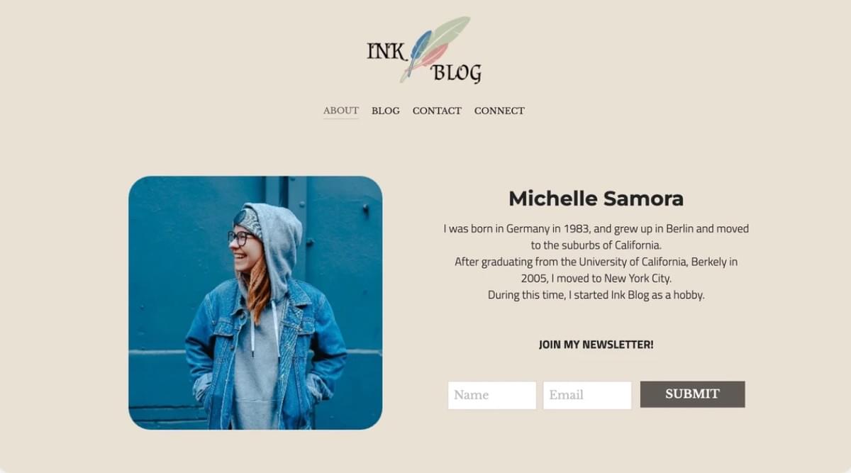 Inkt Blog Sjabloon van Strikingly Inkt Blog Sjabloon van Strikingly