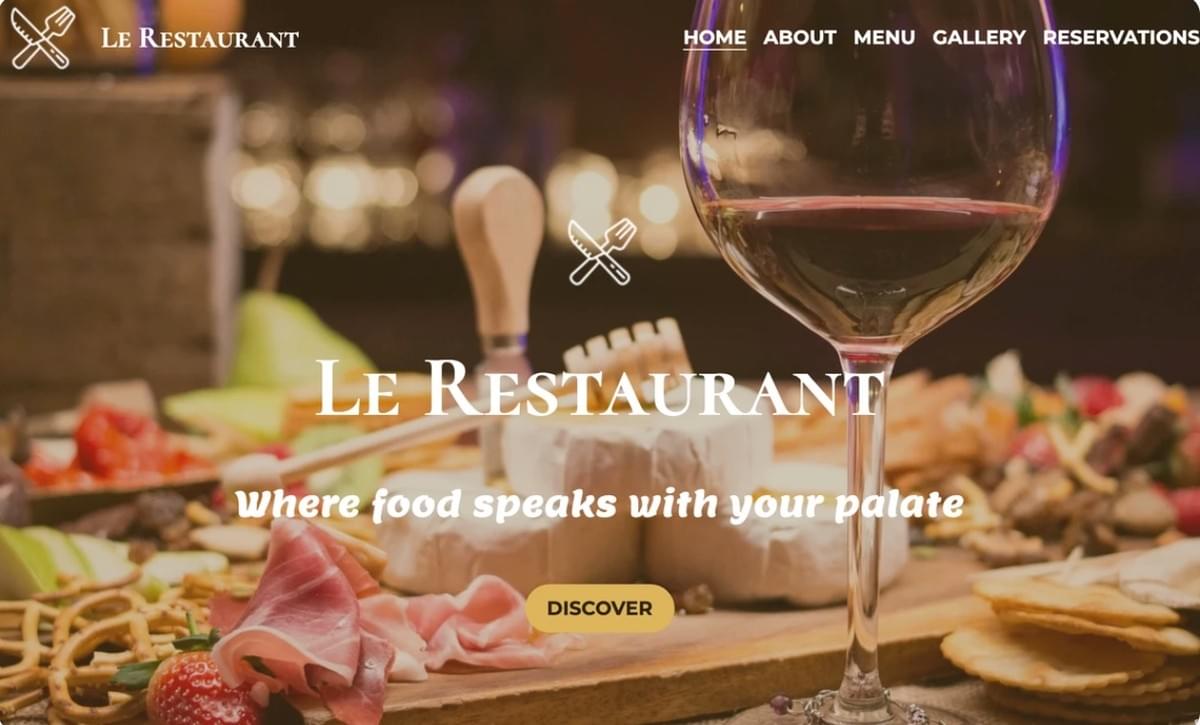 Template Le Restaurant da Strikingly Template Le Restaurant da Strikingly