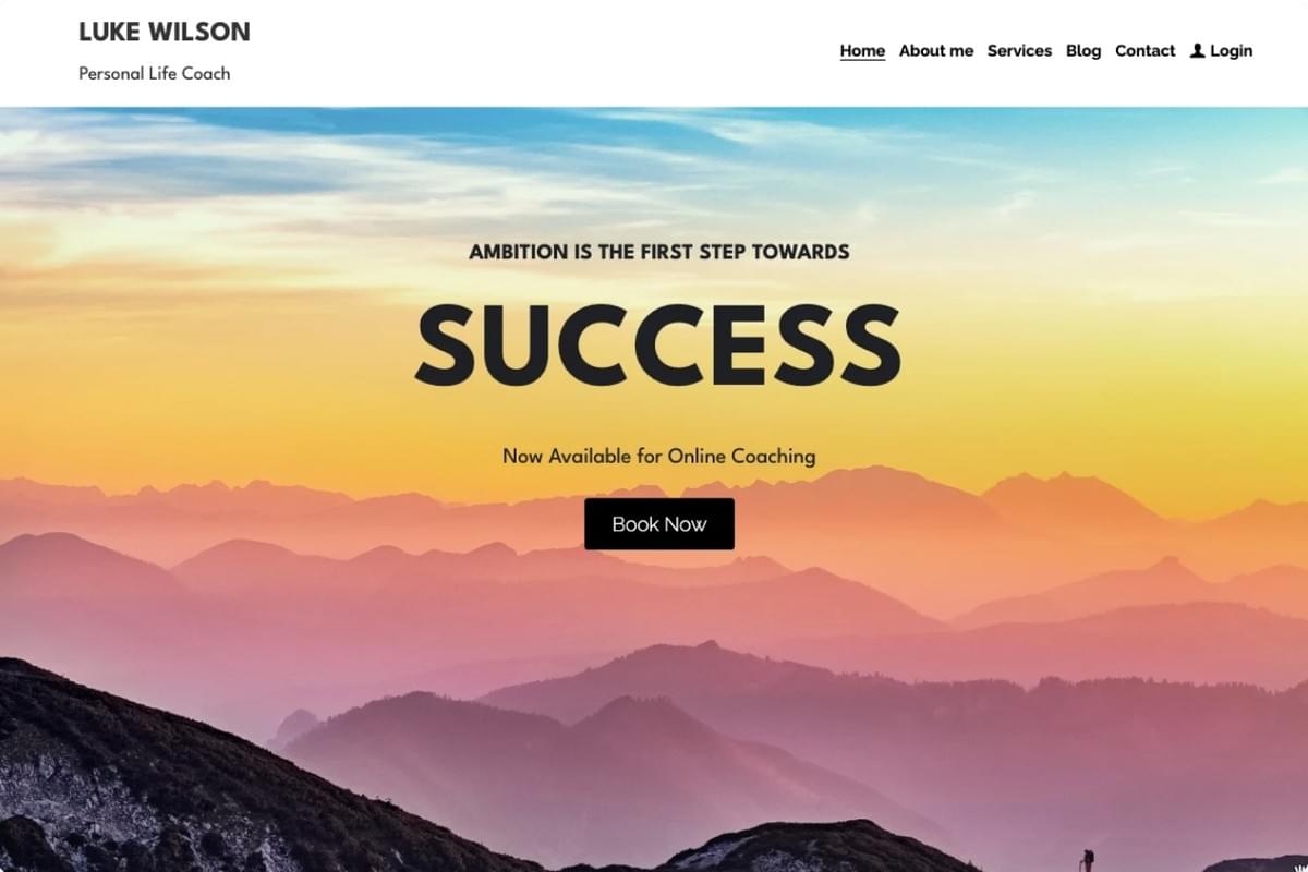 Persoonlijke Levenscoach Sjabloon van Strikingly Persoonlijke Levenscoach Sjabloon van Strikingly