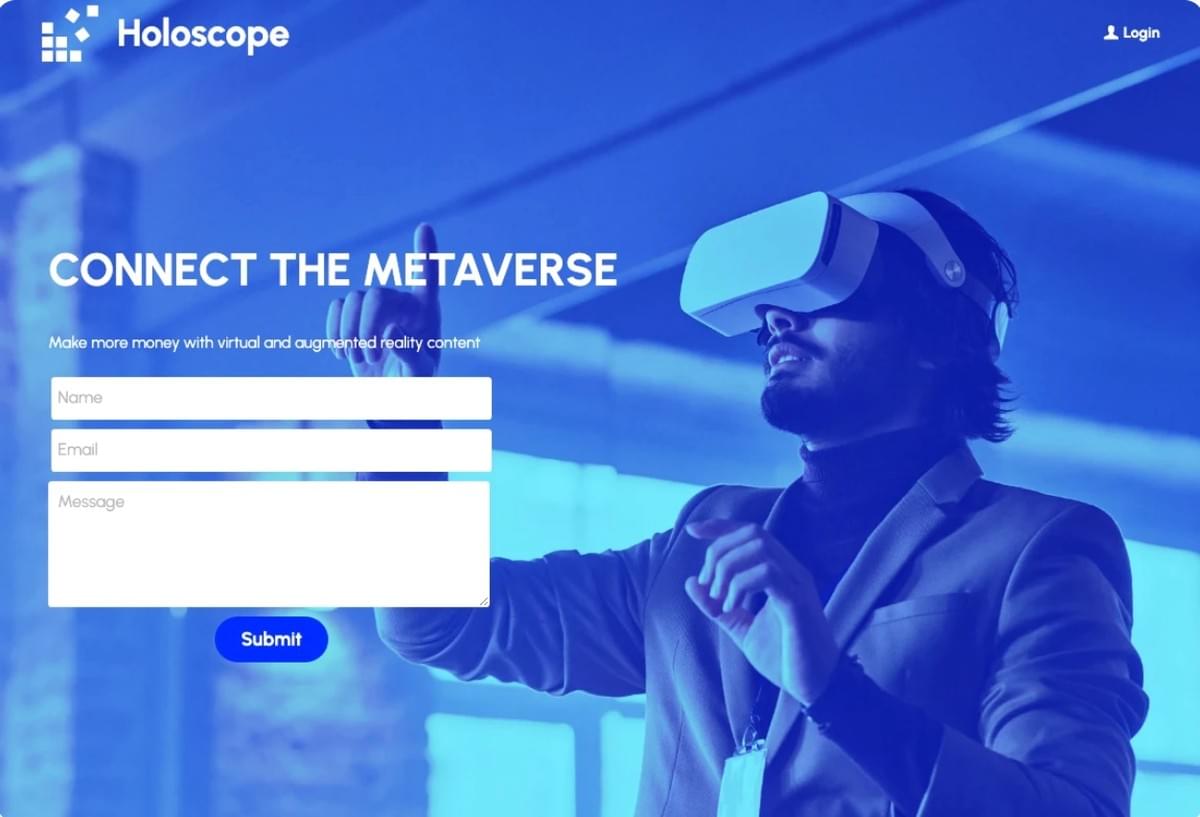 Modelo Holoscope do Strikingly Modelo Holoscope do Strikingly