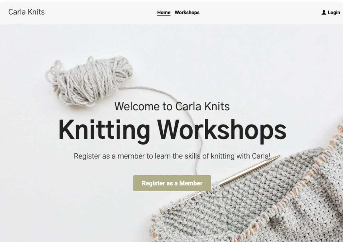 Carla Knits Template van Strikingly Carla Knits Template van Strikingly