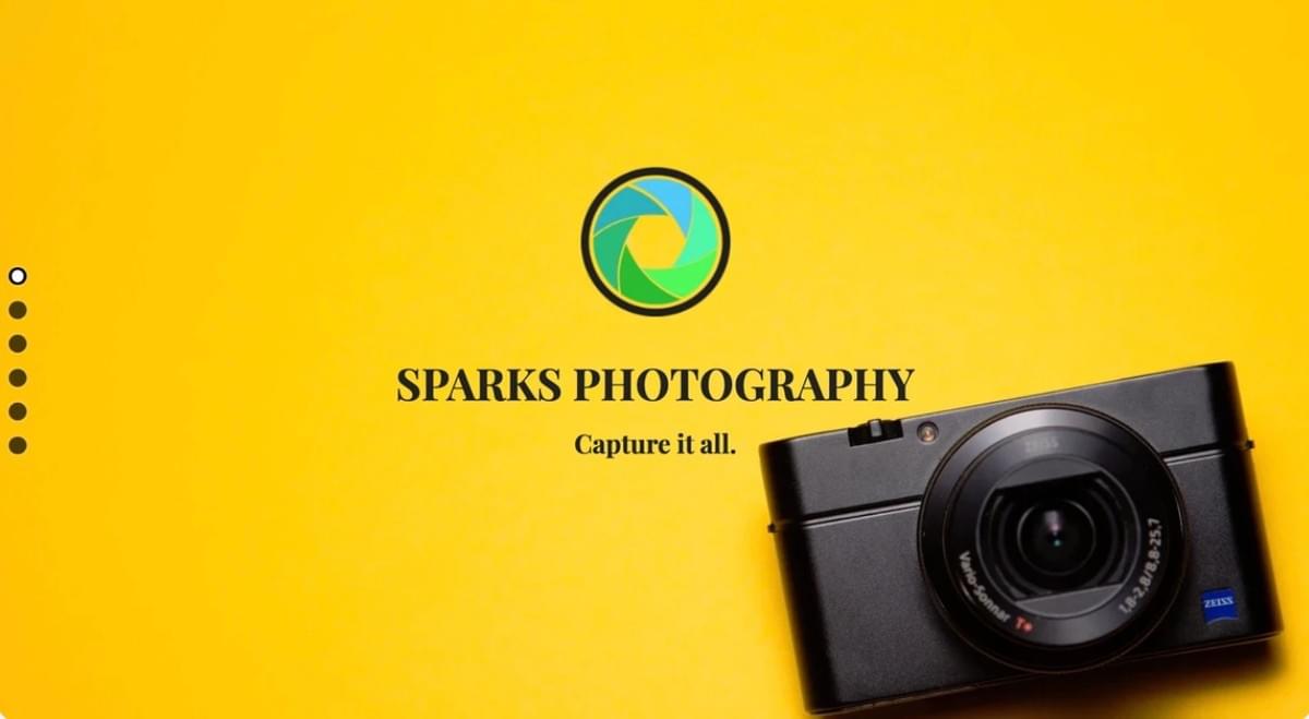 Sparks Template van Strikingly Sparks Template van Strikingly