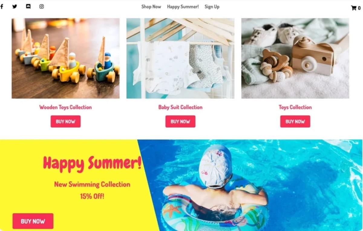 Peggi Online Store Template van Strikingly Peggi Online Store Template van Strikingly