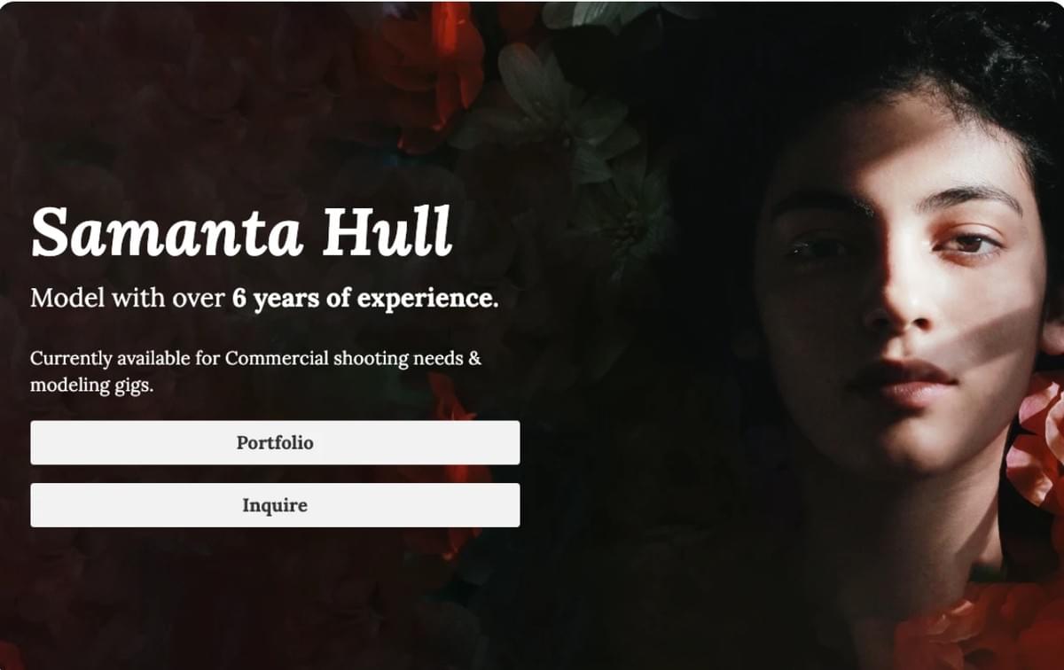 Template Samantha Hull da Strikingly Template Samantha Hull da Strikingly