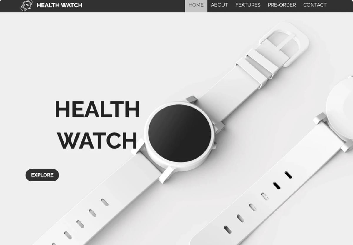 Modelo Health Watch da Strikingly Modelo Health Watch da Strikingly