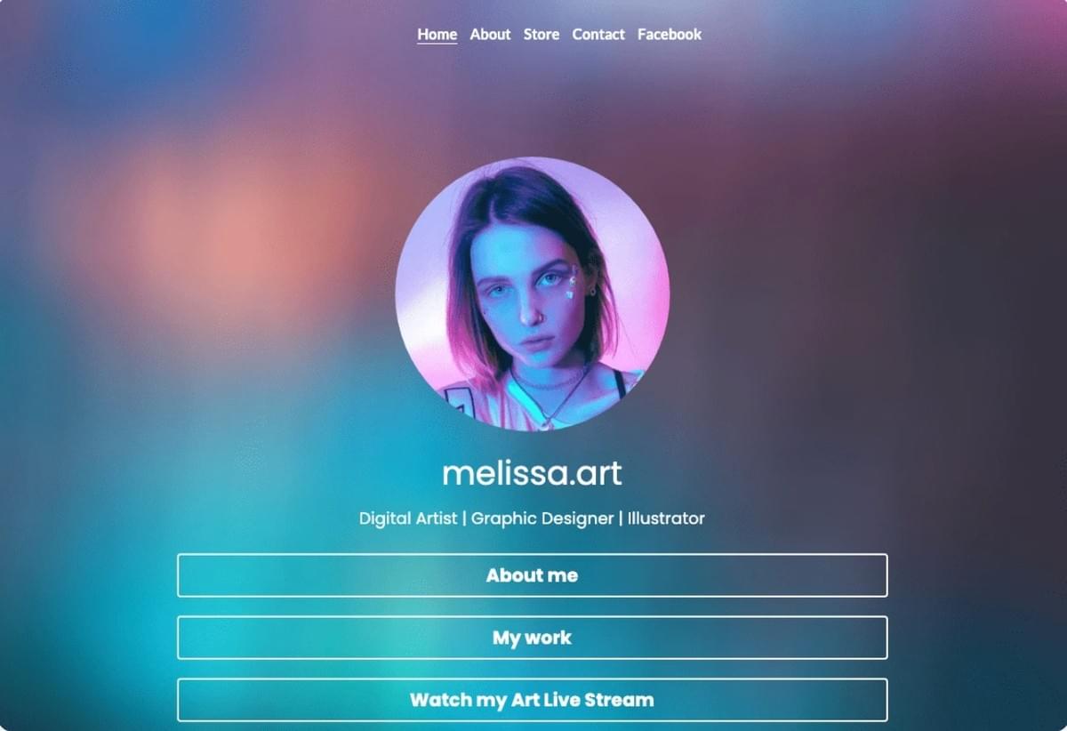 Melissa.Art Sjabloon van Strikingly Melissa.Art Sjabloon van Strikingly