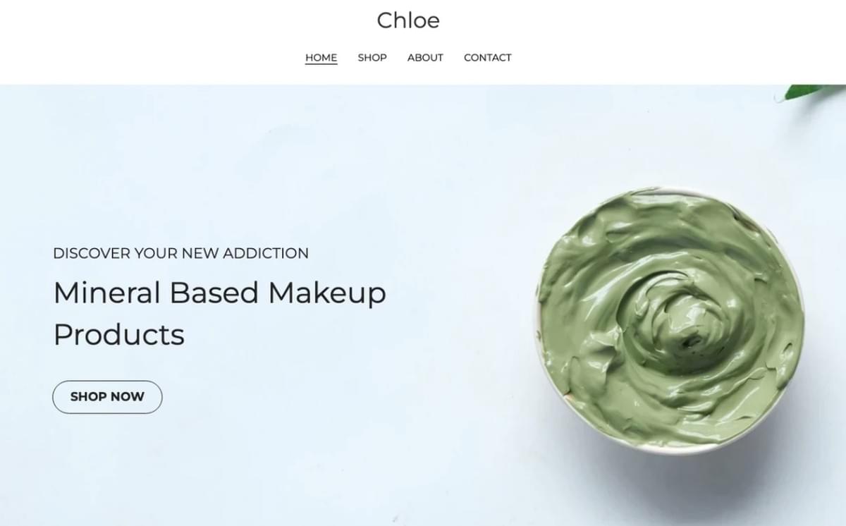 Chloe Store Vorlage von Strikingly Chloe Store Vorlage von Strikingly