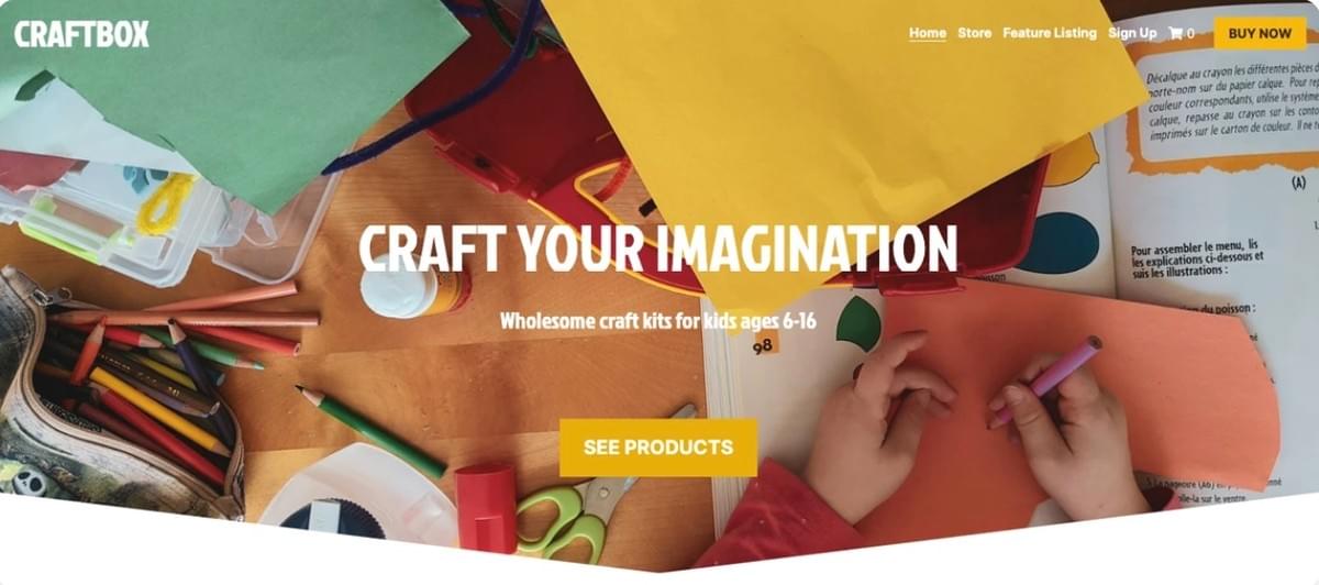 Template CraftBox do Strikingly Template CraftBox do Strikingly