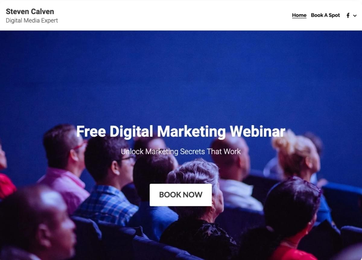 Webinar-Vorlage von Strikingly Webinar-Vorlage von Strikingly