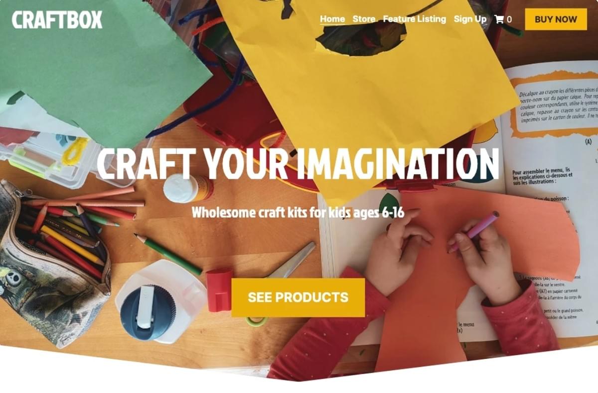 CraftBox Sjabloon van Strikingly CraftBox Sjabloon van Strikingly