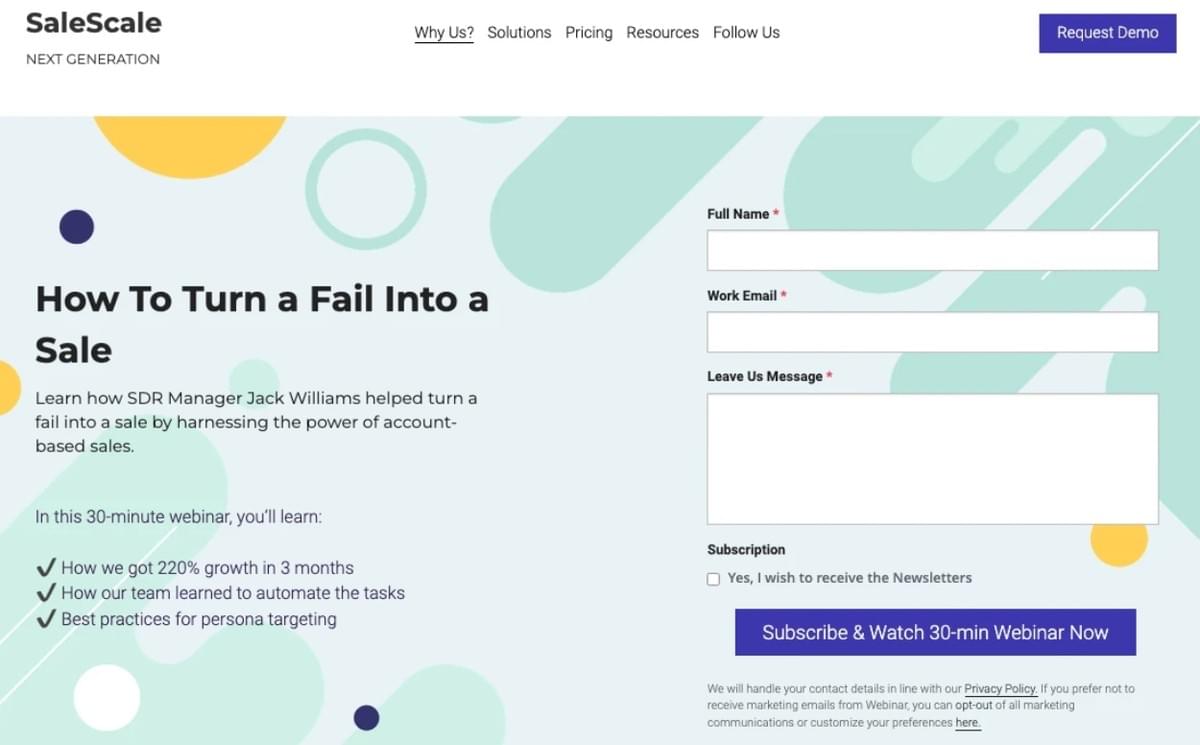SaleScale Template van Strikingly SaleScale Template van Strikingly