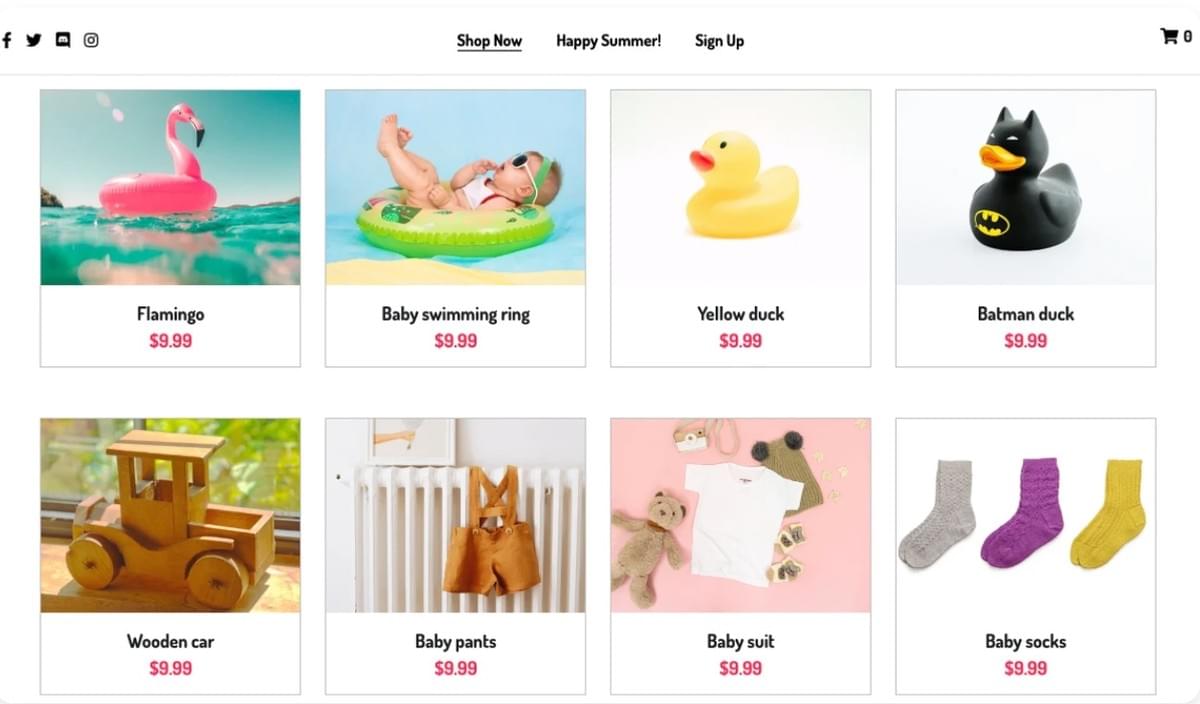 Peggi Online-Shop-Vorlage von Strikingly Peggi Online-Shop-Vorlage von Strikingly