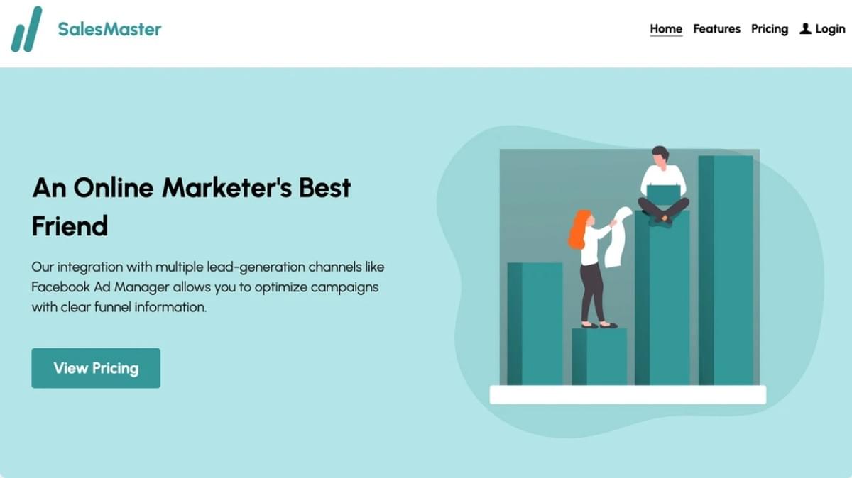Modelo SalesMaster da Strikingly Modelo SalesMaster da Strikingly
