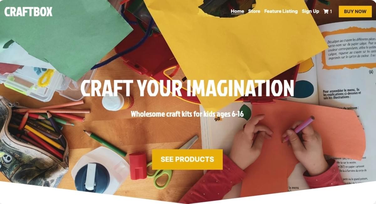 CraftBox Sjabloon van Strikingly CraftBox Sjabloon van Strikingly
